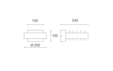 Applique Rotonda 16w Led 3000k Sovil Plaza Bianco - 98588/02