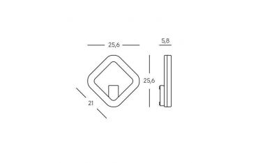 Applique Quadra 20w Led 3000k Sovil Quasar Bianco - 98778/02