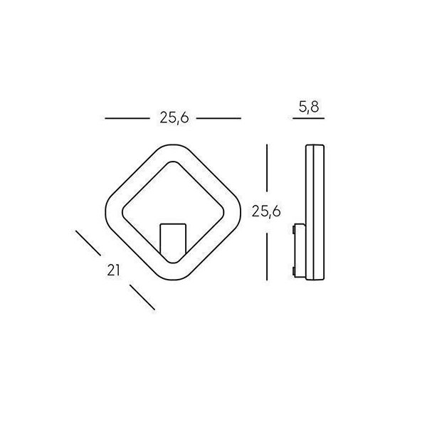 Applique Quadra 20w Led 3000k Sovil Quasar Grafite - 98778/16