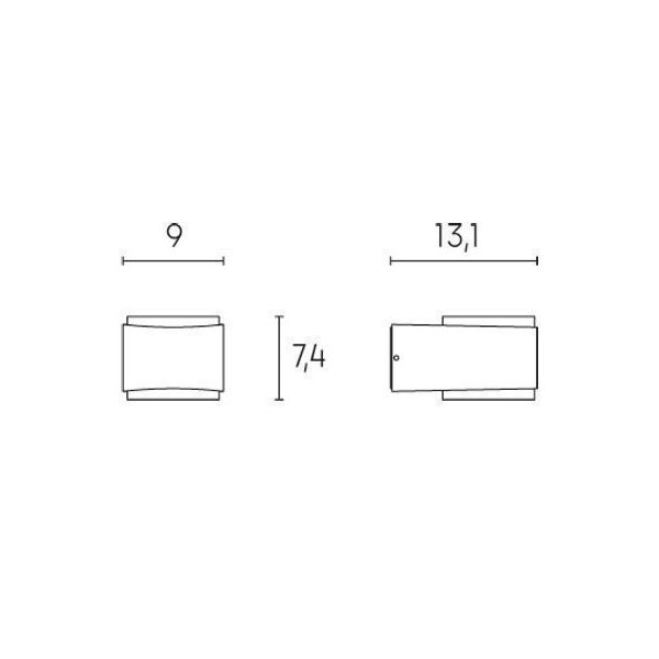 Applique Bi-emissione 4w X2 Led 4000k Sovil Ring Grafite - 99820/16