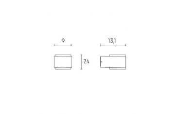 Applique Bi-emissione 4w X2 Led 4000k Sovil Ring Grafite - 99820/16