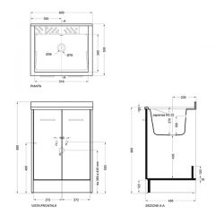 Lavapanni Domestica Colavene 60x50x86 - DL6050B