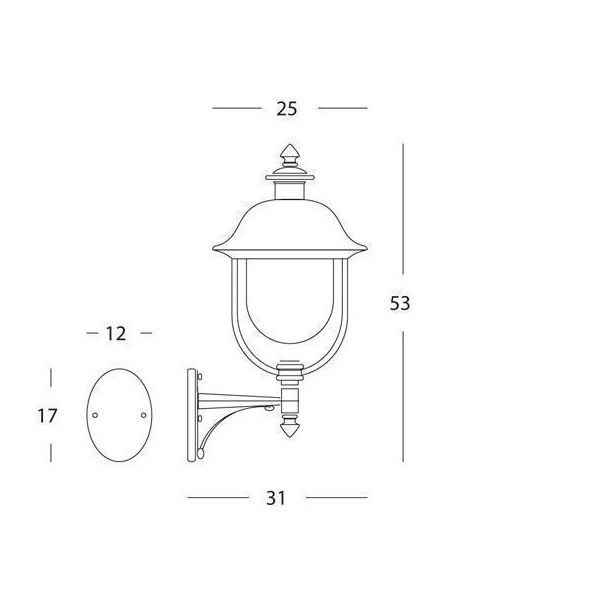 Applique In Alto Grande E27 Sovil Rustica Grigiorame - 193/14