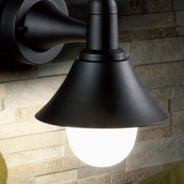 Applique In Basso Mini E27 Resina Sovil Soda Nero - 450/06