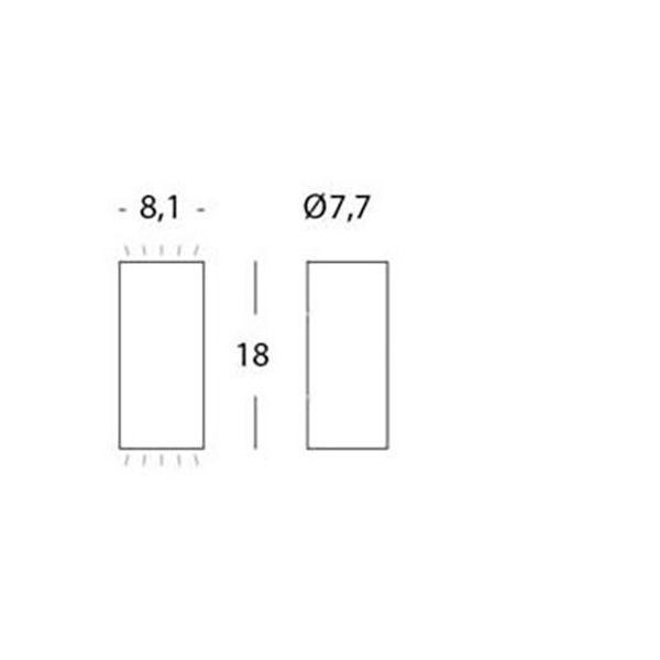 Applique Bi-emissione 6w+6w Led 4000k Sovil Sirio Caffe' - 99149/27