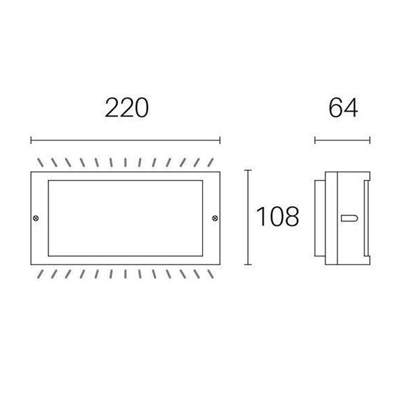Applique Schermo 10w Led 3000k Sovil Screen Caffe' - 98500/27