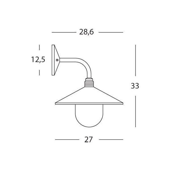 Applique In Basso Media E27 Sovil Spectre Bianco - 158/02