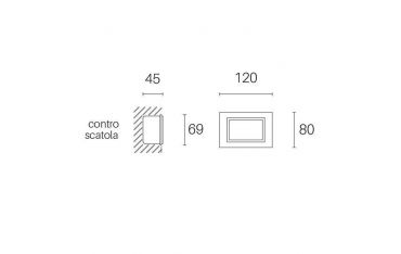 Incasso Parete Aperto 3w Led 4000k Sovil Spina Grafite - 99190/16