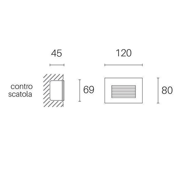 Incasso Parete Dente 3w Led 3000k Sovil Spina Bianco - 98192/02