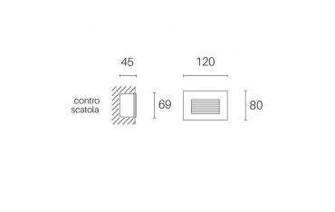 Incasso Parete Dente 3w Led 4000k Sovil Spina Bianco - 99192/02