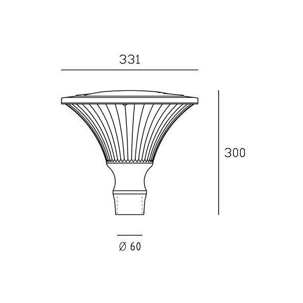 Testa-palo D.60 50w Led 3000k Sovil Soriano Bianco - 98254/02