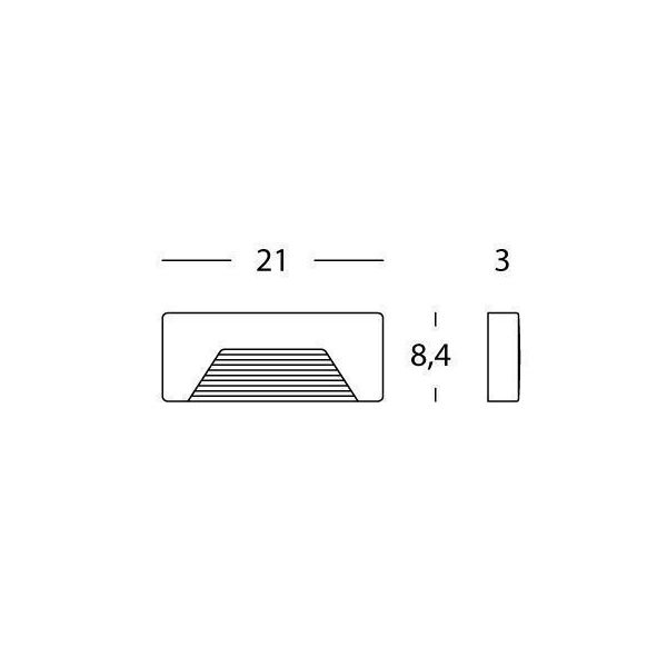 Applique Segna-passo 3w Led 4000k Sovil Trend Alluminio - 99120/72
