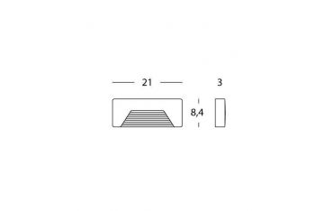 Applique Segna-passo 3w Led 4000k Sovil Trend Alluminio - 99120/72