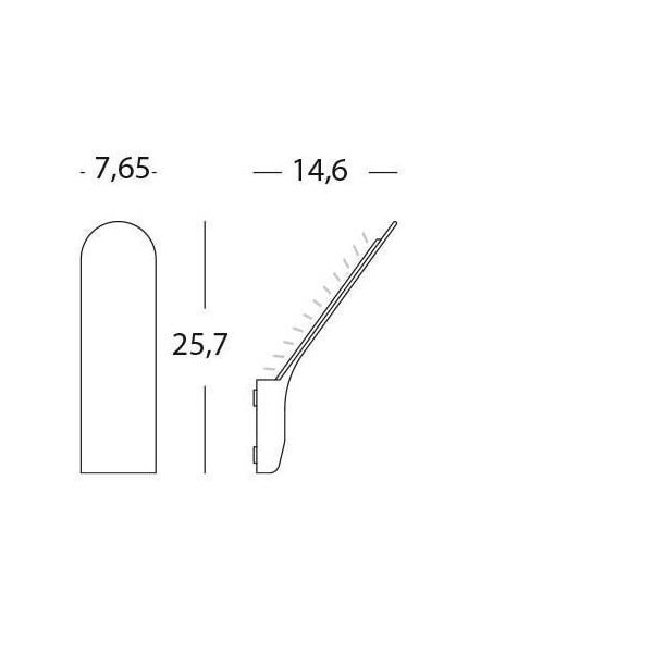 Applique Riflessa 8w Led 4000k Sovil Surf Bianco - 99141/02