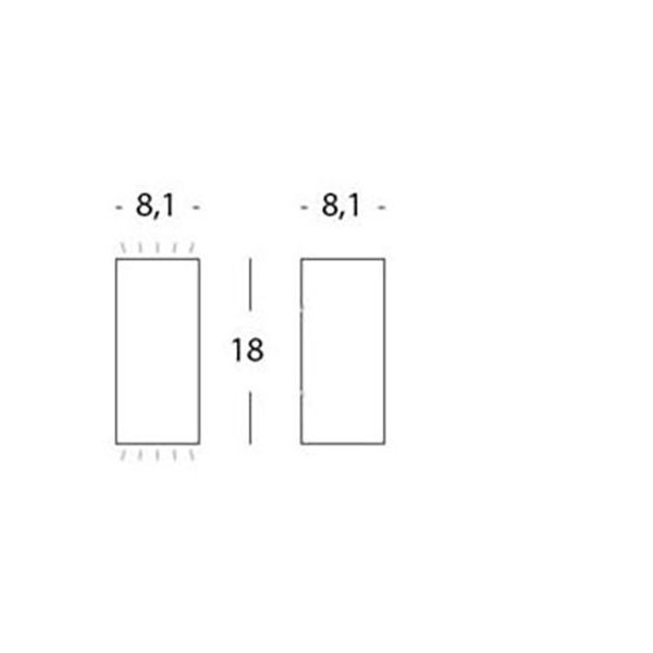 Applique Bi-emissione 6w+6w Led 4000k Sovil Tower Bianco - 99148/02