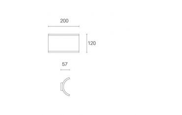 Applique Doppia 6w+6w Led 3000k Sovil Tesla Bianco - 98218/02