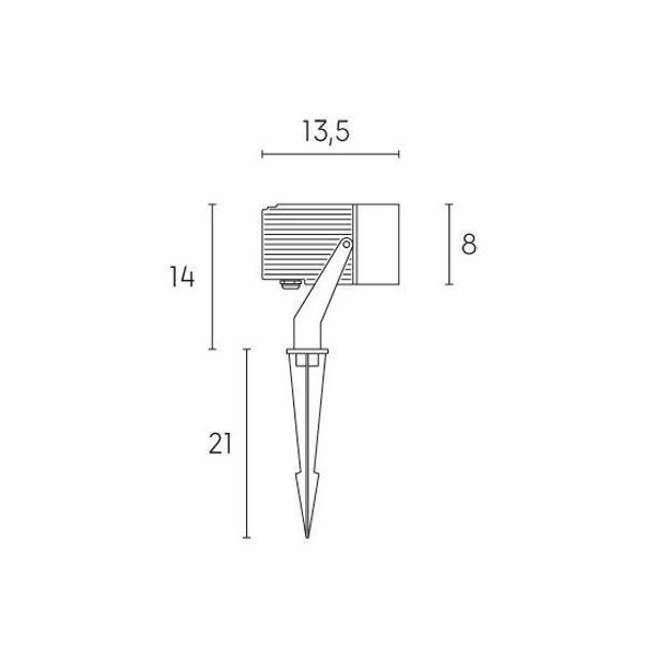 Faretto Con Picchetto 12w Led 4000k Sovil Tube Grafite - 99579/16
