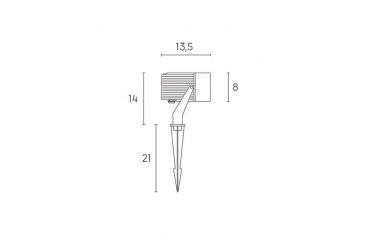 Faretto Con Picchetto 12w Led 4000k Sovil Tube Grafite - 99579/16