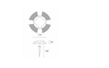 Calpestabile Grande 4 Vie 4w Led 4000k Sovil Upper Grafite - 99111/16