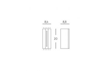 Applique Bi-emissione 4wx2+3w Led 4000k Sovil Vision Bianco - 99123/02
