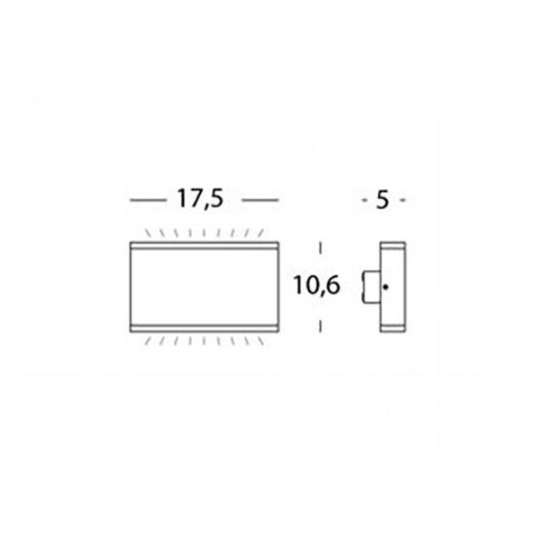 Applique Bi-emissione 7w+7w Led 4000k Sovil Wave Bianco - 99134/02