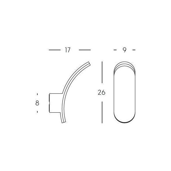 Applique 15w Led 4000k Sovil Virgola Grafite - 99198/16