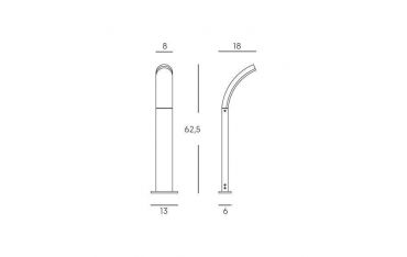 Paletto 15w Led 4000k Sovil Virgola Grafite - 99199/16