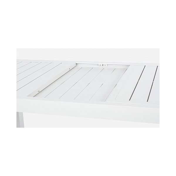 Tavolo da Giardino Rettangolare Allungabile Bizzotto Hilde 140-210X77X75CM in Alluminio Colore Bianco - 0662851