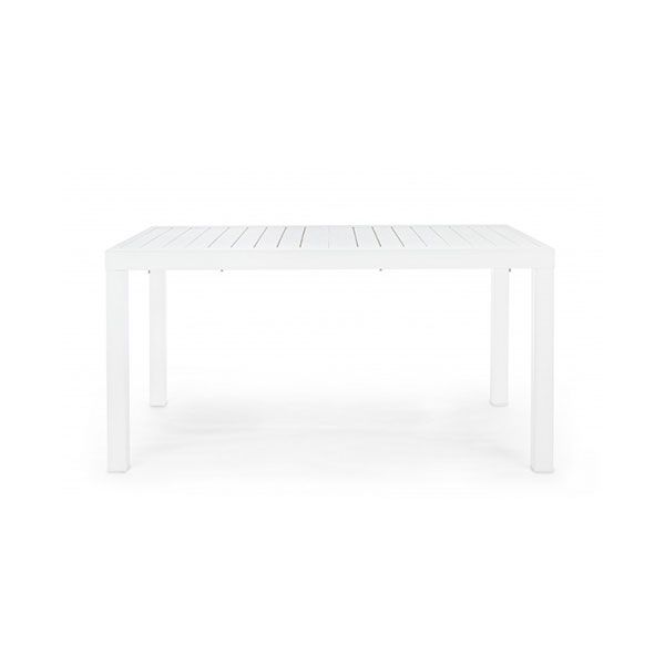 Tavolo da Giardino Rettangolare Allungabile Bizzotto Hilde 140-210X77X75CM in Alluminio Colore Bianco - 0662851