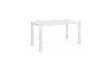 Tavolo da Giardino Rettangolare Allungabile Bizzotto Hilde 140-210X77X75CM in Alluminio Colore Bianco - 0662851