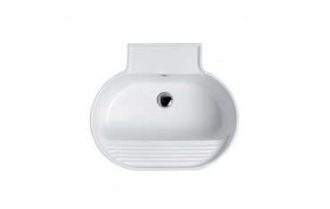 Lavabo Sospeso o Da Appoggio Tino Colavene 60x50x30 Bianco Lucido - LATN6050