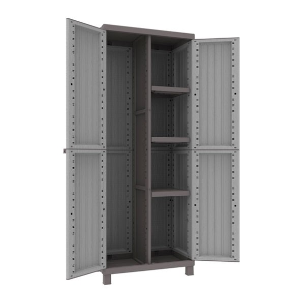 Armadio da Esterno in Resina Terry CWood 2 Ante 68x39x170h P/S 3680