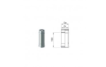 Tubo PP Inox 80/100 da 250 mm