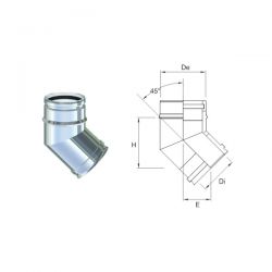 Tubo PP Inox 80/100 da 1000 mm