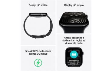 Watch Serie 10 Gps 46mm Alluminio Jet Black - Cinturino Sport Nero M/l - Apple - APP.MWWQ3QL/A