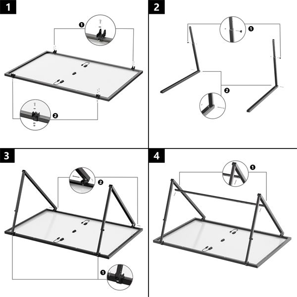 Adjustable Ground & Suspended Solar Bracket - Ecoflow - ECW.EFA-DJUST