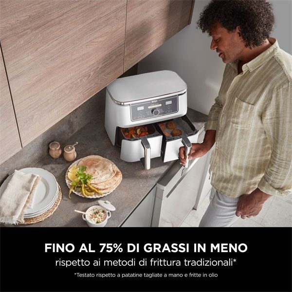 Friggitrice Ad Aria Ninja Dual Zone Max Da 9,5 L - Bianco - Ninja - NNJ.AF400EUWH