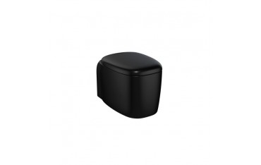Vaso - Bidet - Sedile Sospeso Rim-Ex Vitra Plural 55 cm Nero Matte