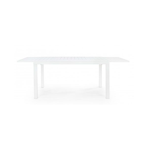 Tavolo da Giardino Rettangolare Allungabile Bizzotto Hilde 140-210X77X75CM in Alluminio Colore Bianco - 0662851