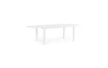 Tavolo da Giardino Rettangolare Allungabile Bizzotto Hilde 160-240X90X75CM in Alluminio Colore Bianco - 0662612