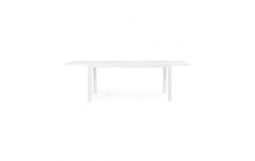 Tavolo da Giardino Rettangolare Allungabile Bizzotto Hilde 160-240X90X75CM in Alluminio Colore Bianco - 0662612