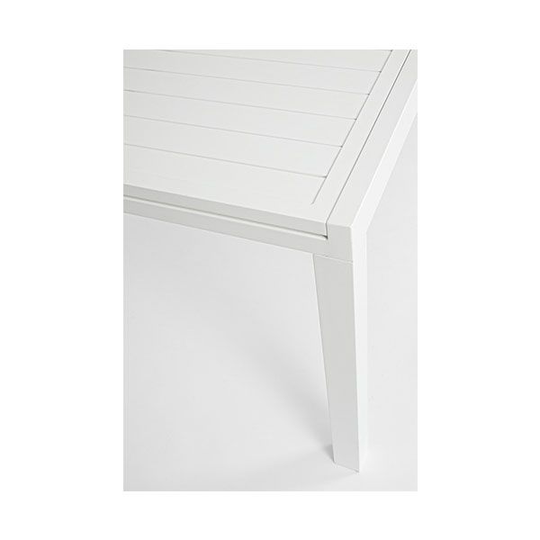 Tavolo da Giardino Rettangolare Allungabile Bizzotto Hilde 200-300X100X75CM in Alluminio Colore Bianco - 0663403