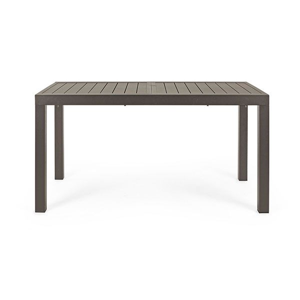 Tavolo da Giardino Rettangolare Allungabile Bizzotto Hilde 140-210X77X75CM in Alluminio Colore Coffee - 0662980