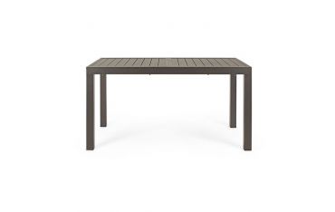 Tavolo da Giardino Rettangolare Allungabile Bizzotto Hilde 140-210X77X75CM in Alluminio Colore Coffee - 0662980