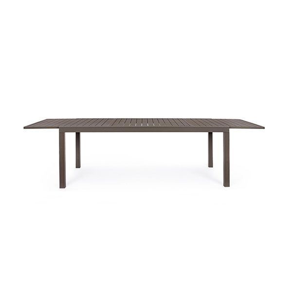 Tavolo da Giardino Rettangolare Allungabile Bizzotto Hilde 200-300X100X75CM in Alluminio Colore Coffee - 0663404
