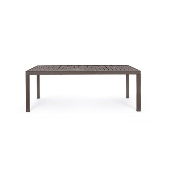 Tavolo da Giardino Rettangolare Allungabile Bizzotto Hilde 200-300X100X75CM in Alluminio Colore Coffee - 0663404