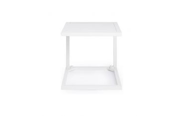 Tavolino da Giardino Rettangolare Fisso Bizzotto Hilde 40X40X40CM in Alluminio Colore Bianco - 0662915