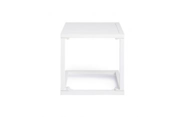 Tavolino da Giardino Rettangolare Fisso Bizzotto Hilde 40X40X40CM in Alluminio Colore Bianco - 0662915