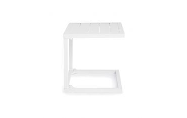 Tavolino da Giardino Rettangolare Fisso Bizzotto Hilde 40X40X40CM in Alluminio Colore Bianco - 0662915
