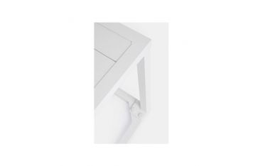 Tavolino da Giardino Rettangolare Fisso Bizzotto Hilde 40X40X40CM in Alluminio Colore Bianco - 0662915